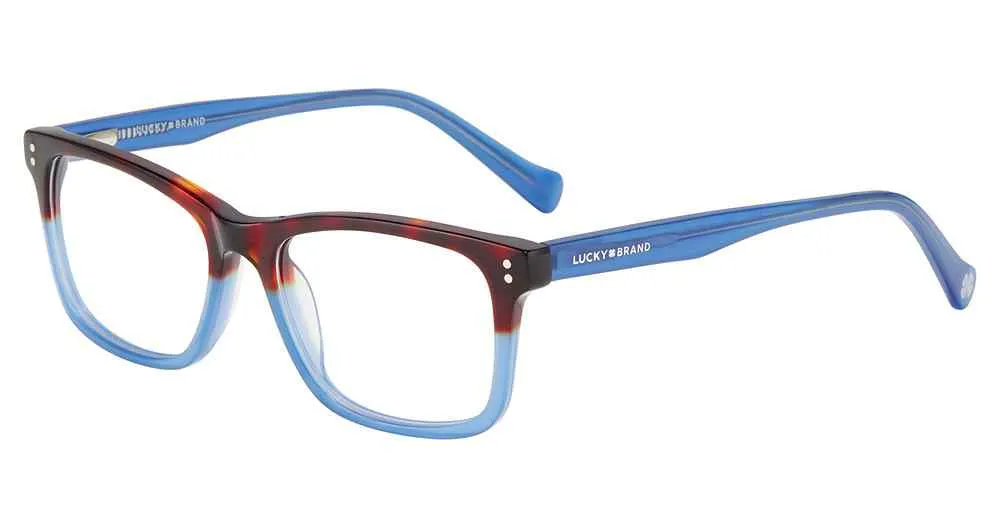 Lucky Brand D724 0TBL Eyeglasses Youth Kids Girl's Tortoise Blue Full Rim 48mm