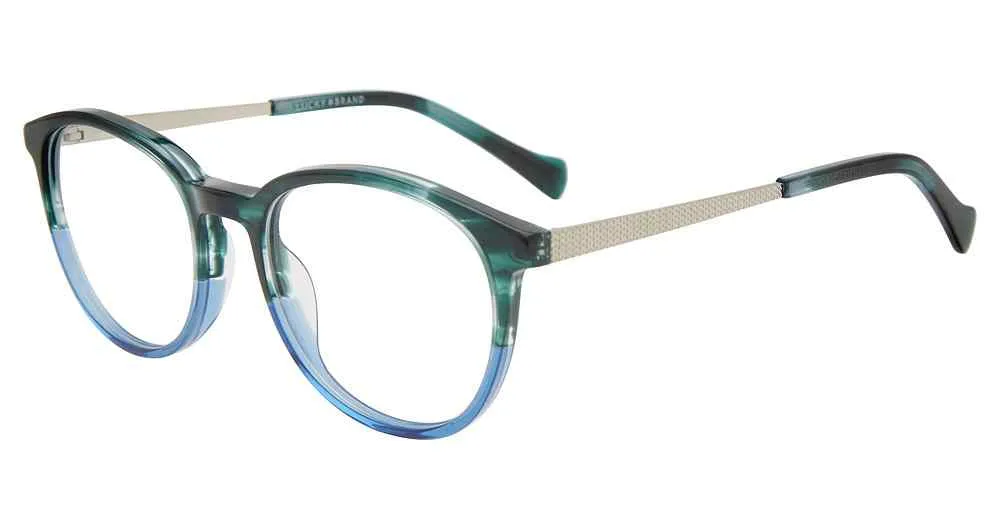 Lucky Brand VLBD822 0GRB Eyeglasses Youth Kids Green/Blue Full Rim 48-17-130