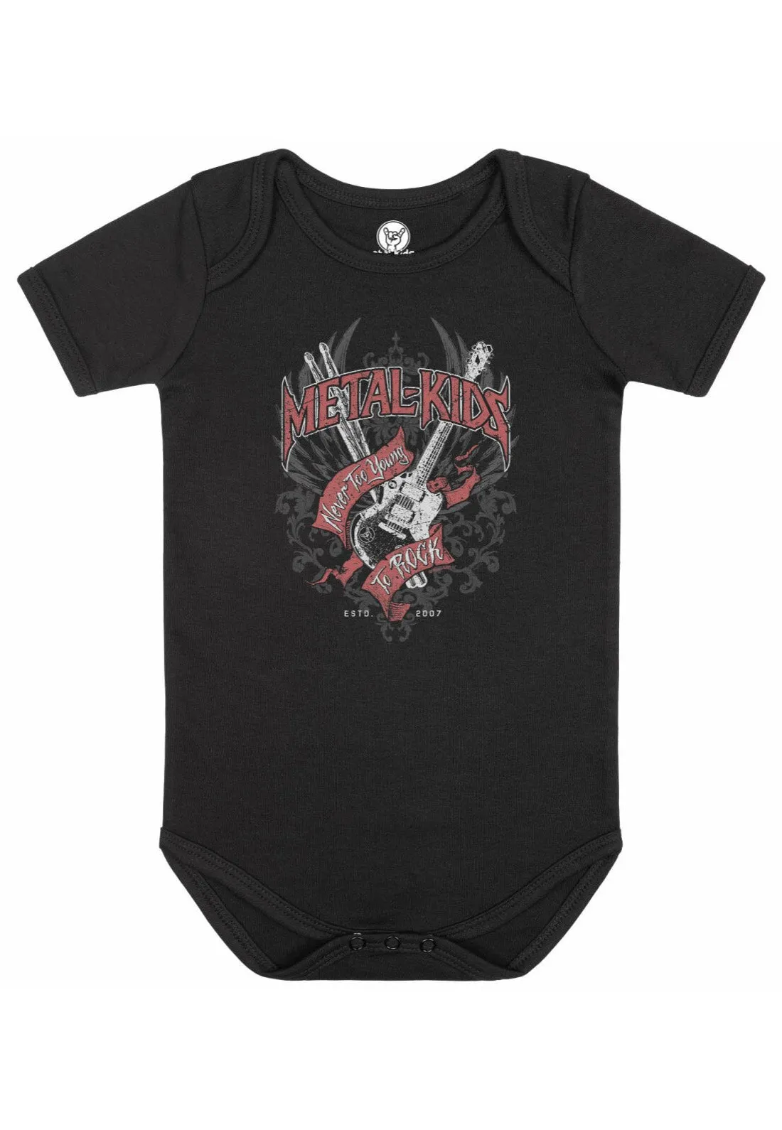 Metal Kids - Never Too Young To Rock Babygrow - Bodysuit