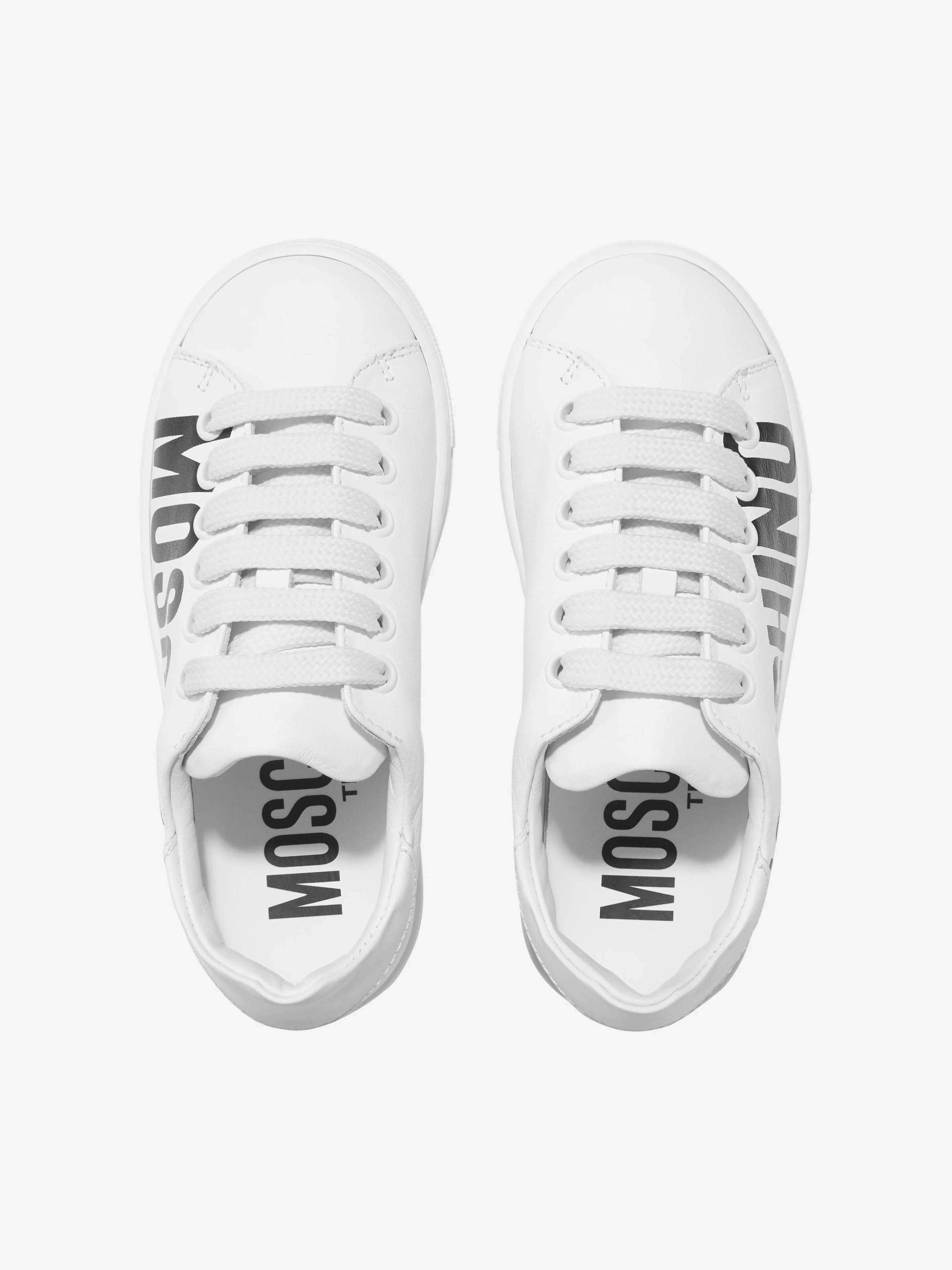 Moschino Kids - Kids Leather Maxi Logo Trainers | Childsplay Clothing