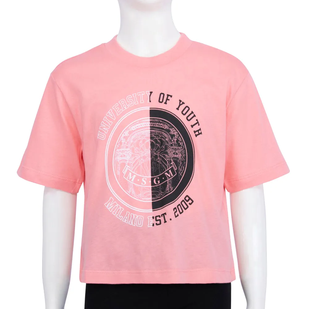 MSGM Kids  Peach T-Shirt