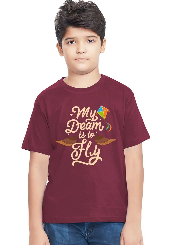 My Dream Is To Fly Senior Kids T-Shirt