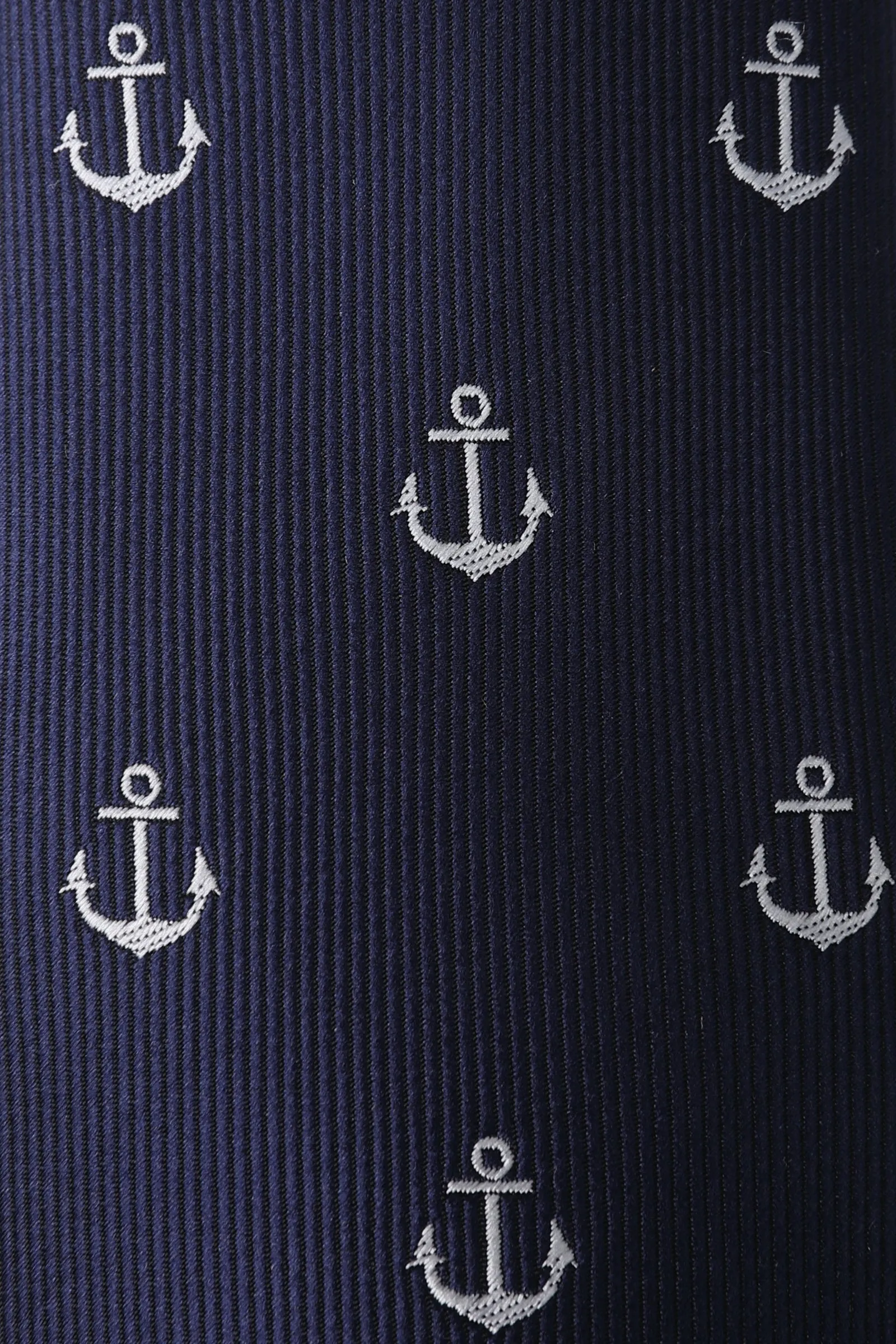 Nautical Navy Blue Kids Necktie with Anchor Design