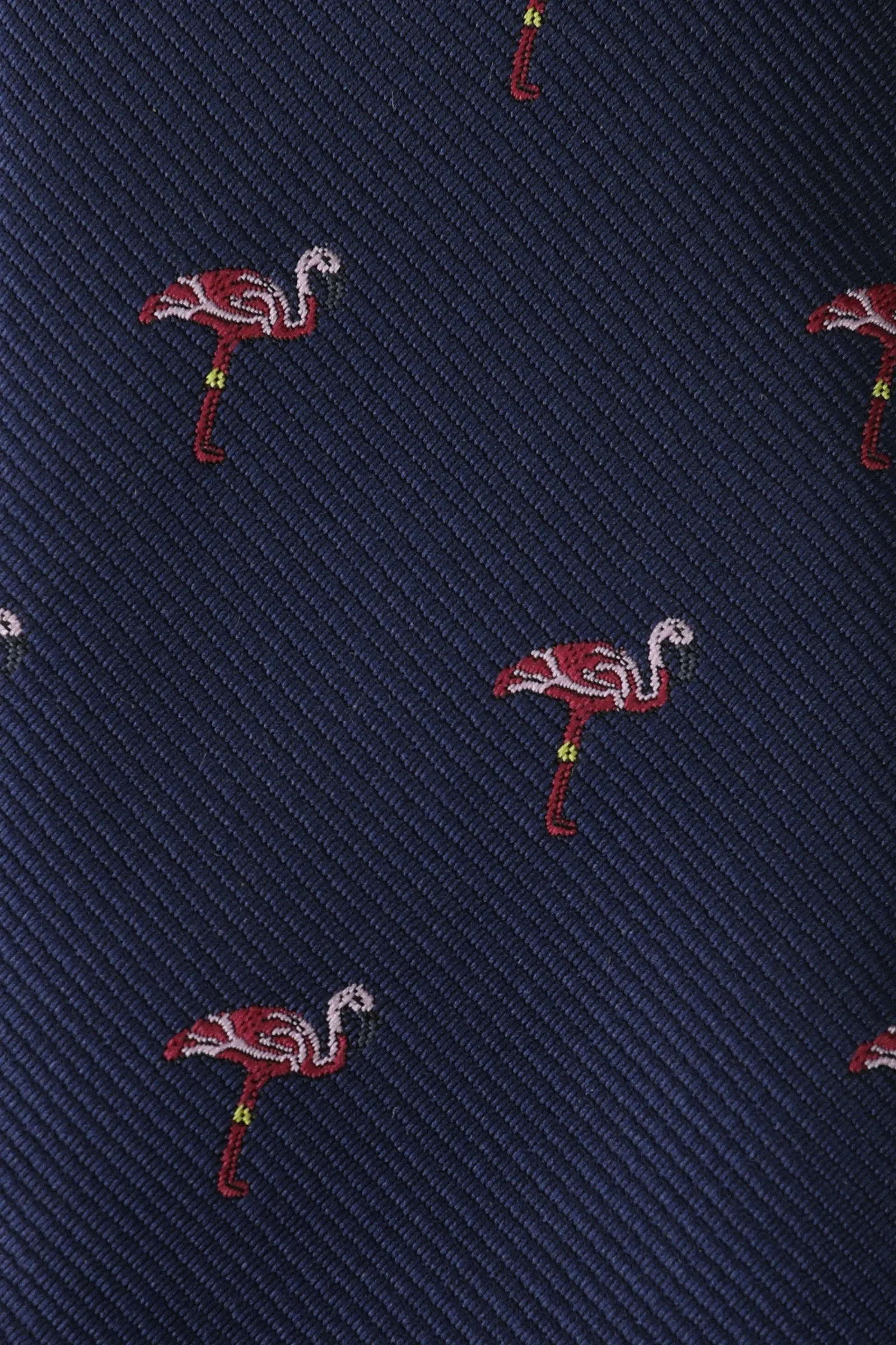 Stylish Navy Blue Pink Flamingo Kids Necktie