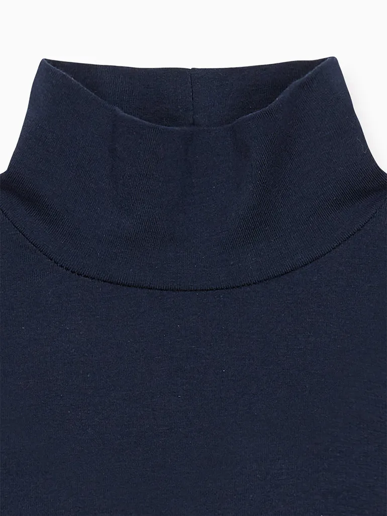 Navy Jersey Sarto Long Sleeve Kids Top