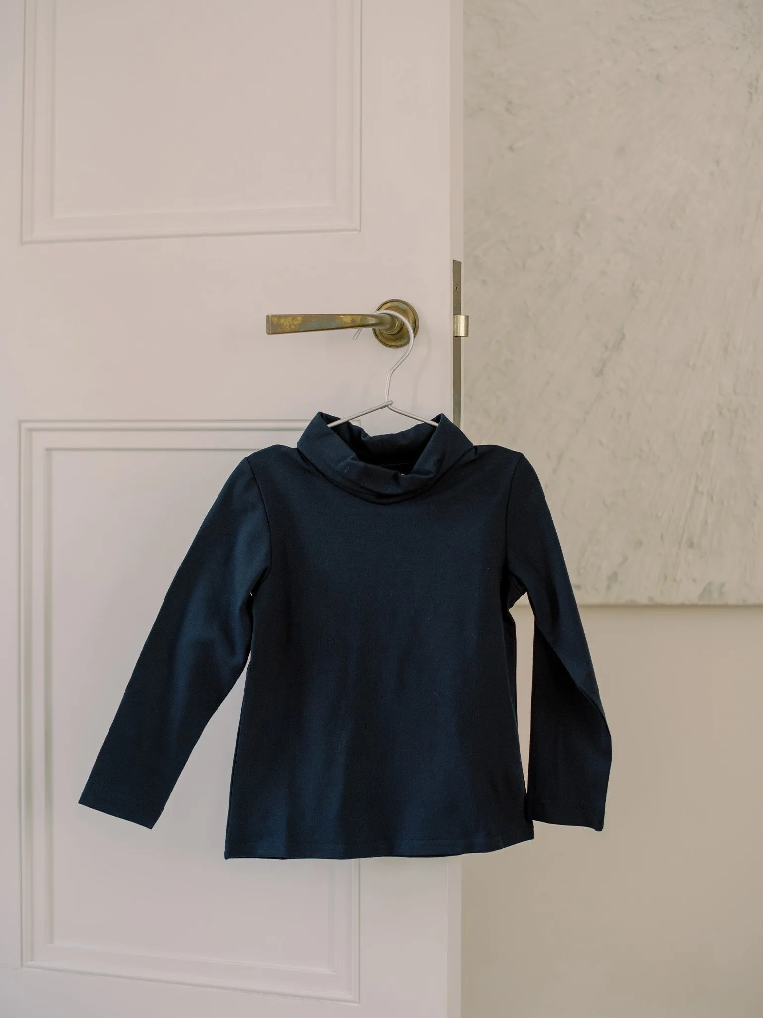 Navy Jersey Sarto Long Sleeve Kids Top