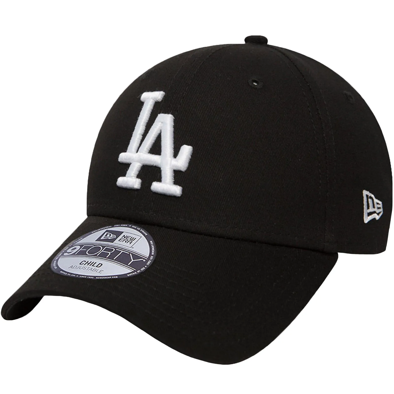 New Era Kids LA Dodgers Adjustable 9Forty Cap - Black - 4-6 Yrs