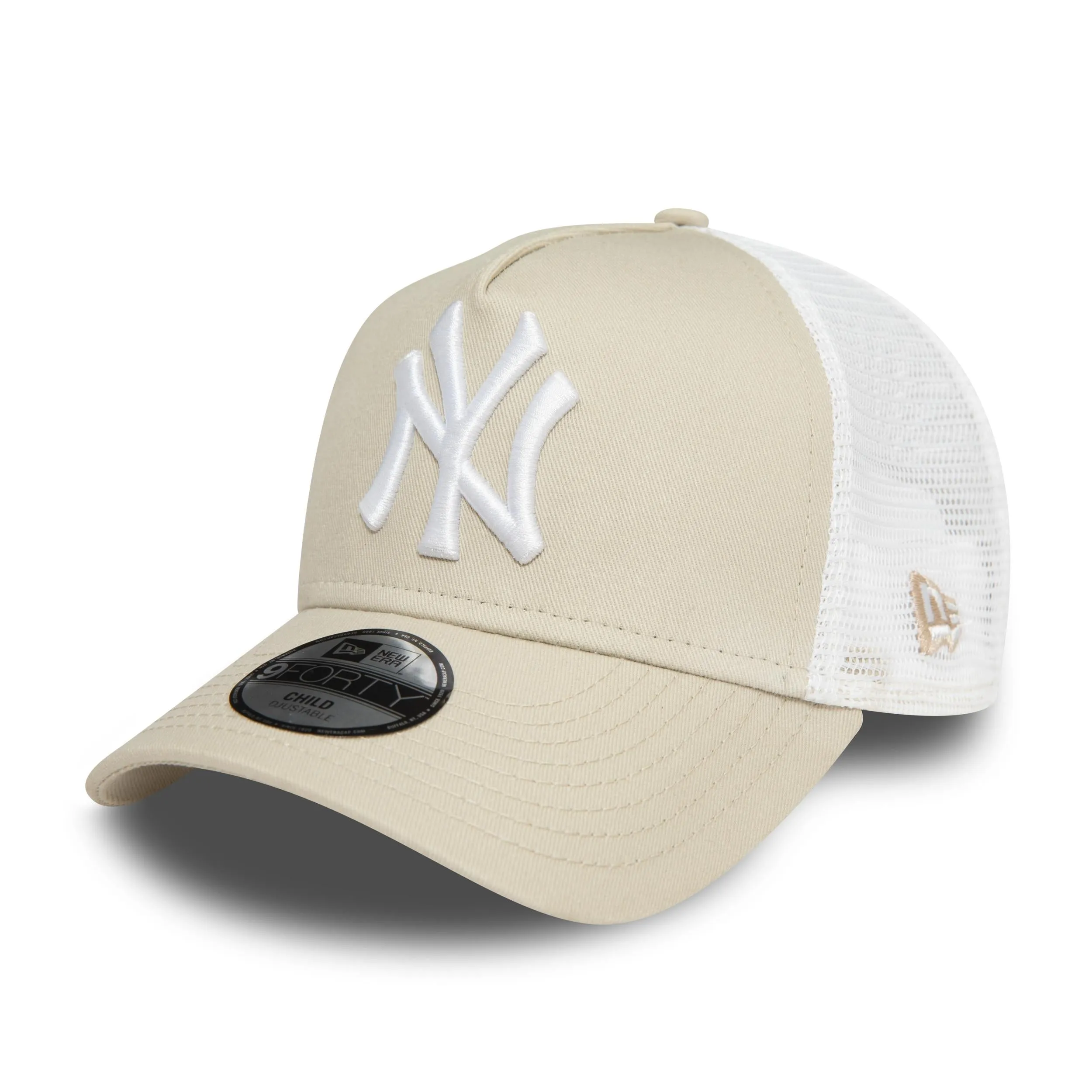 New Era Kids New York Yankees League Essentials Trucker Cap - Beige - 4-6 Yrs