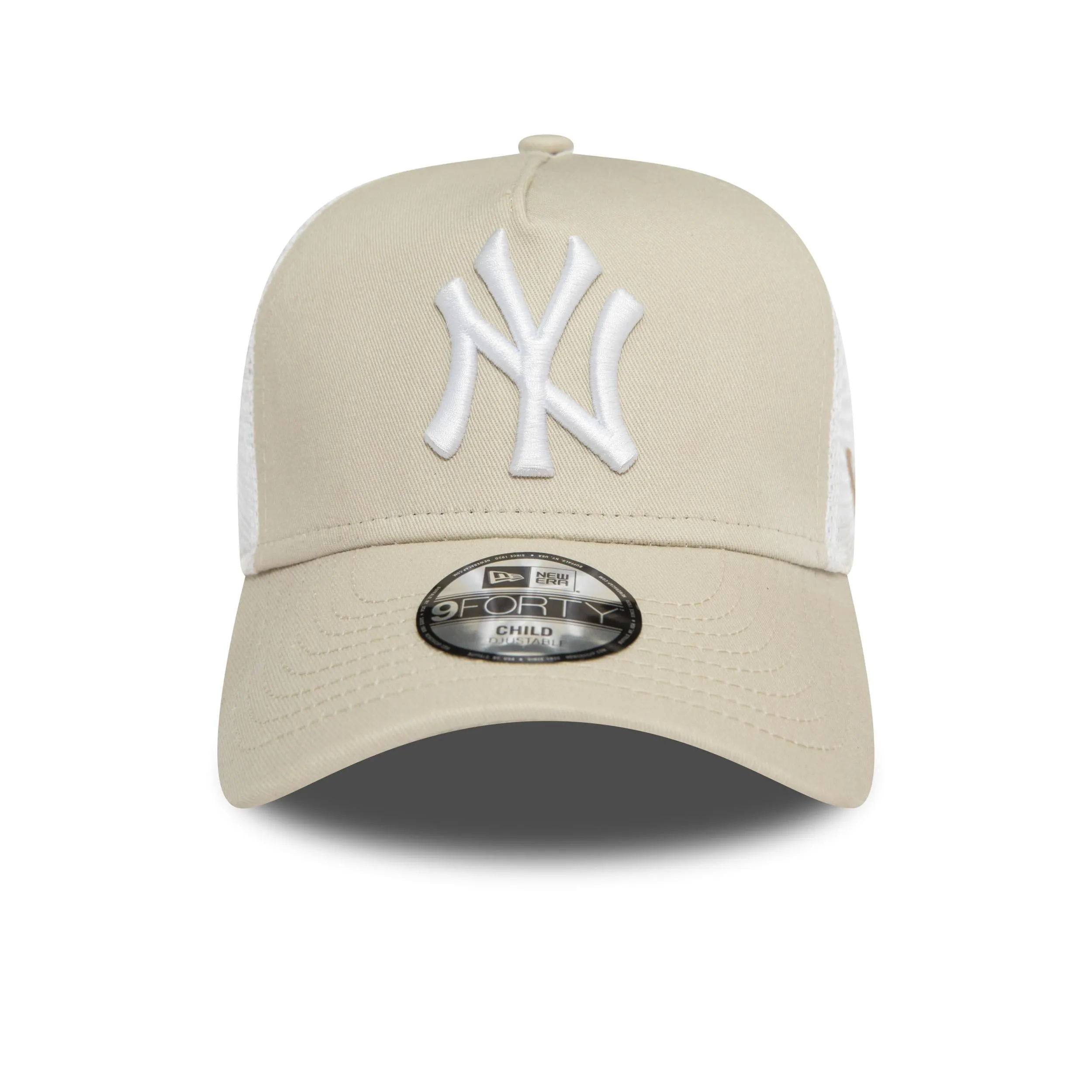 New Era Kids New York Yankees League Essentials Trucker Cap - Beige - 4-6 Yrs