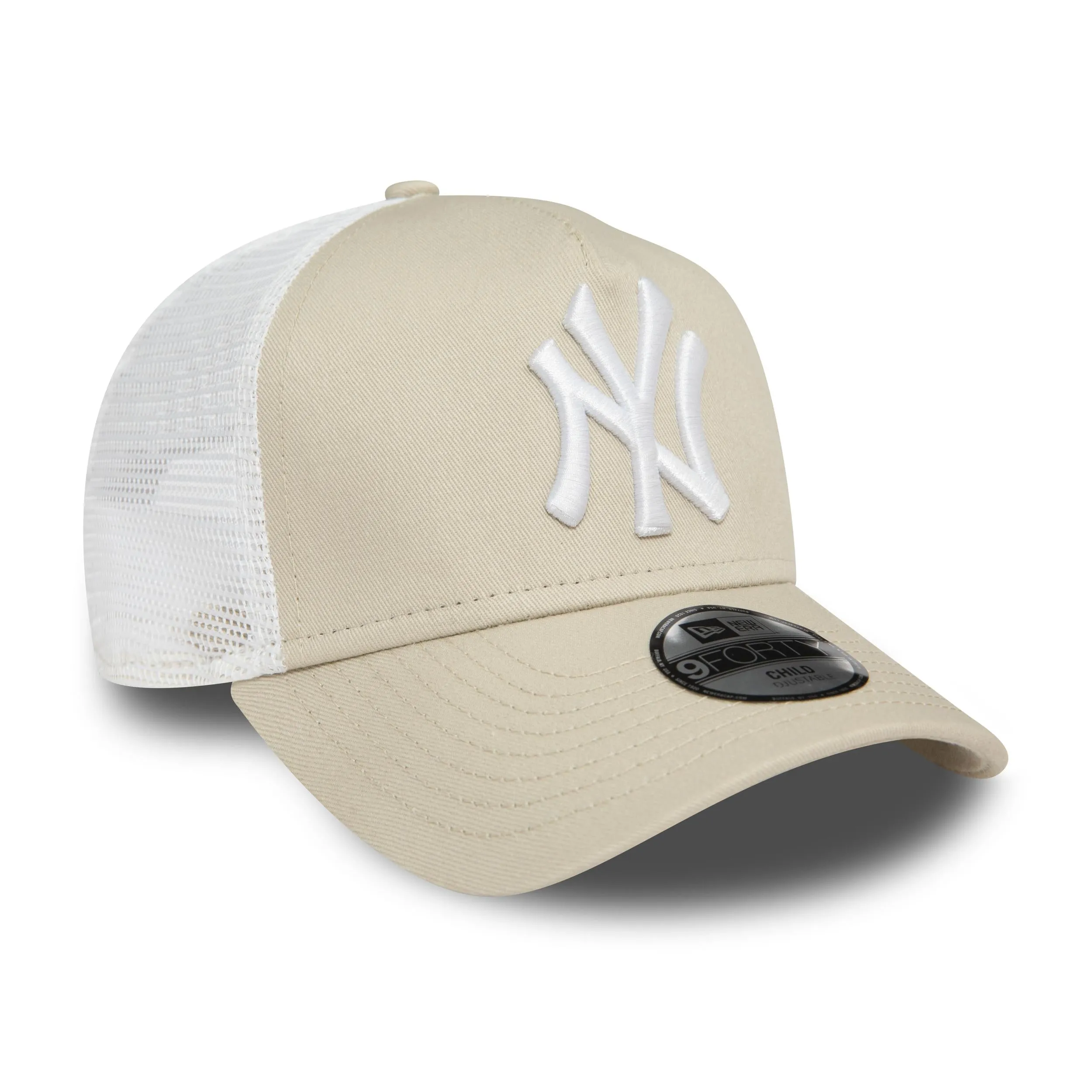 New Era Kids New York Yankees League Essentials Trucker Cap - Beige - 4-6 Yrs