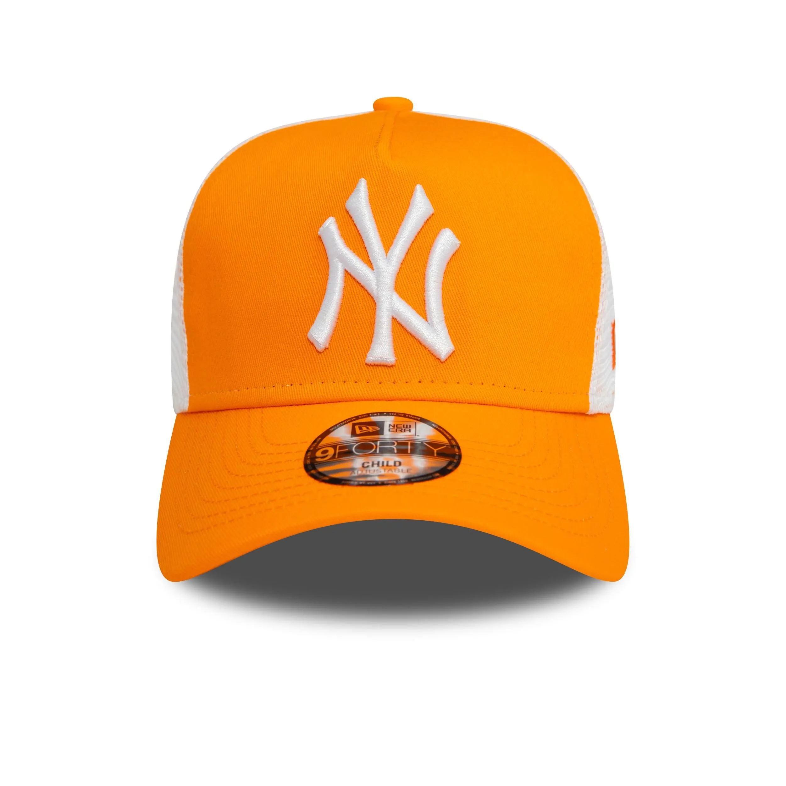 New Era Kids New York Yankees League Essentials Trucker Cap - Orange - 6-12 Yrs