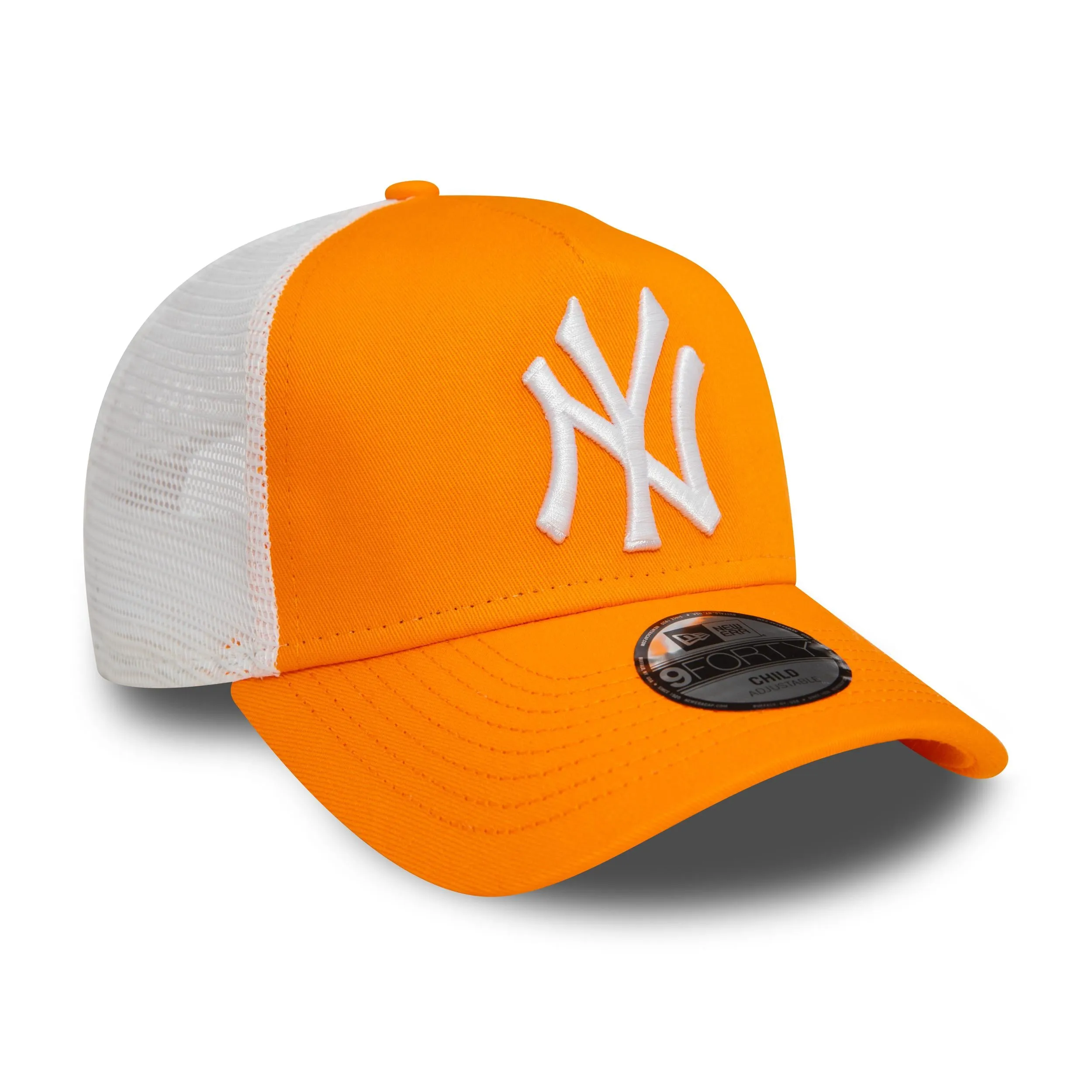 New Era Kids New York Yankees League Essentials Trucker Cap - Orange - 6-12 Yrs