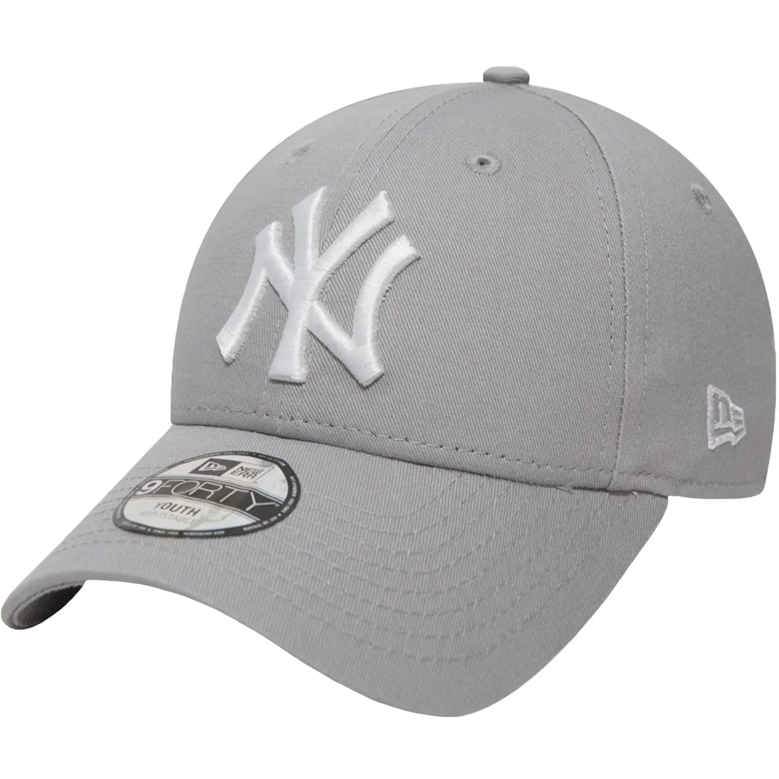 New Era Kids New York Yankees MLB League Basic 9Forty Cap - Grey - 4-6 Yrs