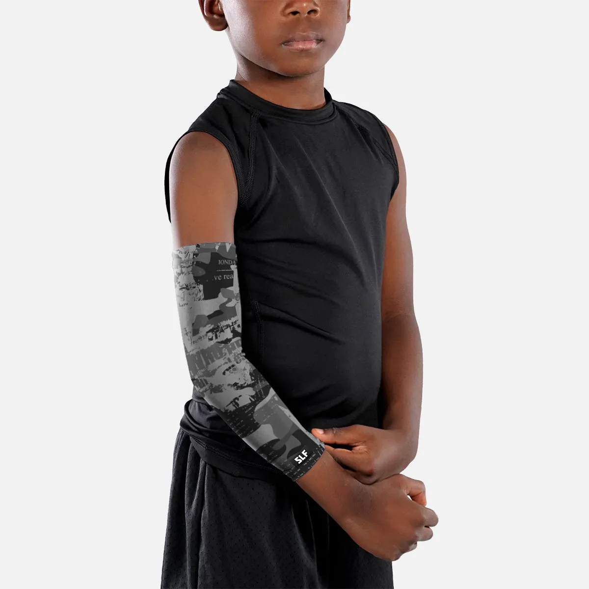 Newspaper Camo Kids Arm Sleeve