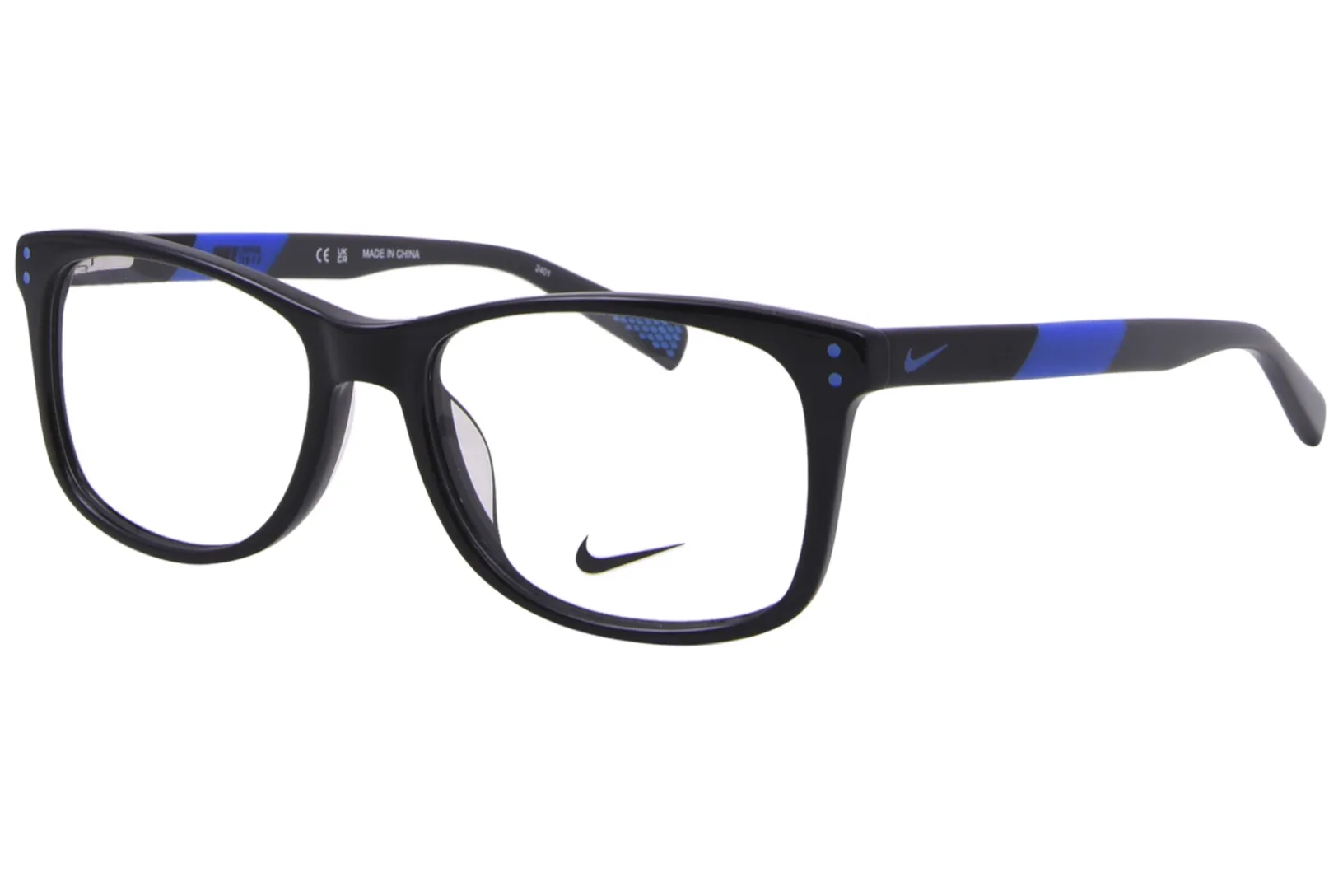 Nike 5538 013 Eyeglasses Youth Kids Boy's Black/Photo Blue 52-17-135