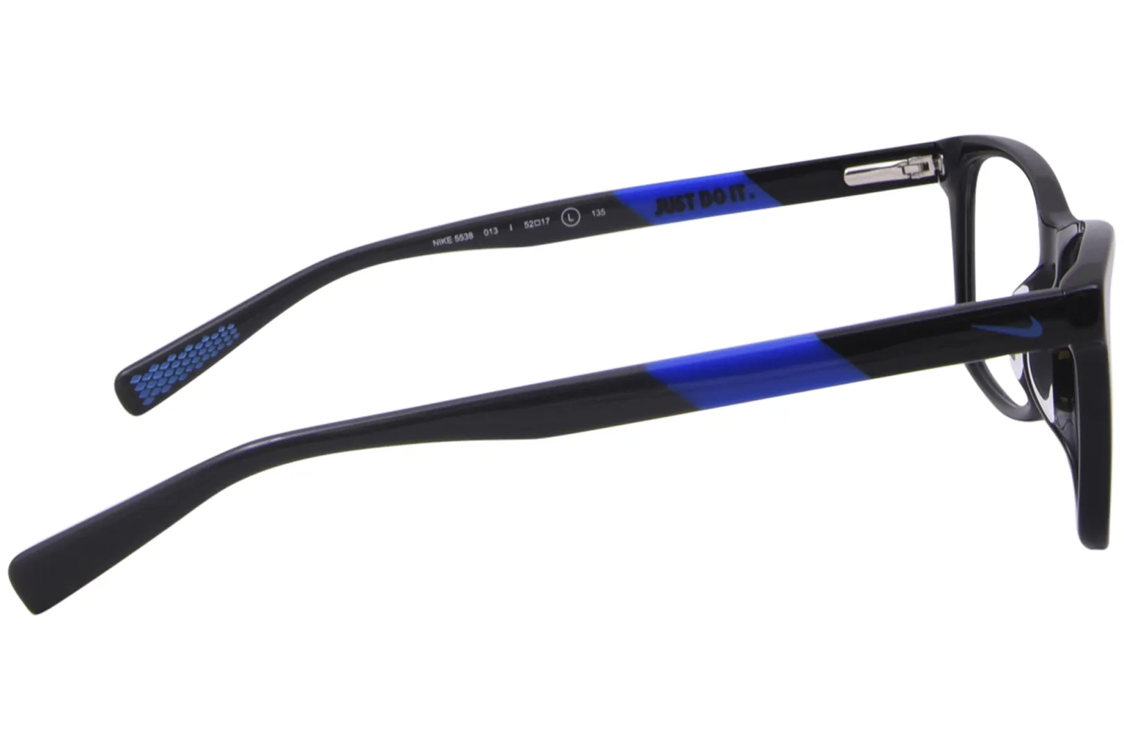 Nike 5538 013 Eyeglasses Youth Kids Boy's Black/Photo Blue 52-17-135