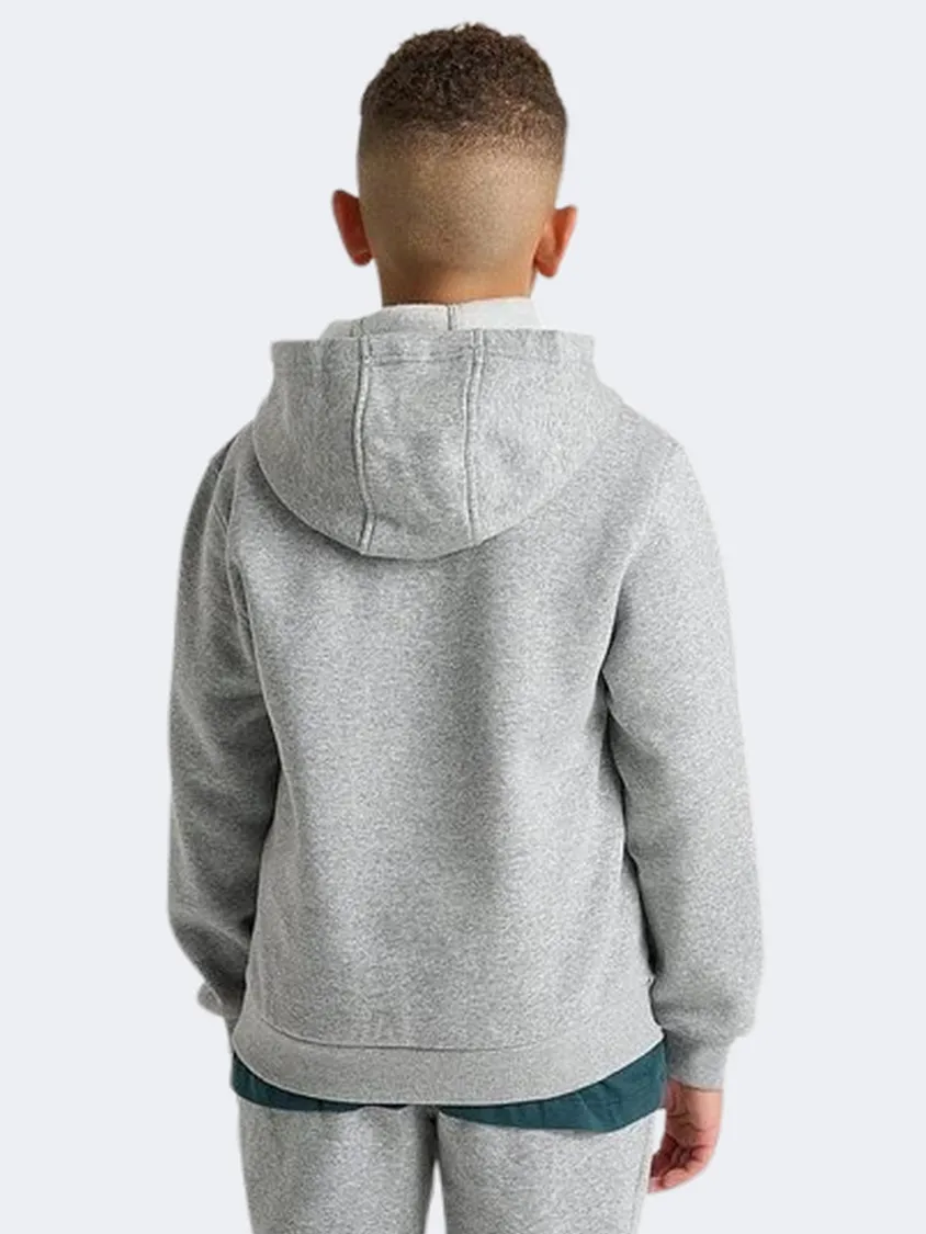 Nike Sportswear Club Fleece Kids Lifestyle Hoody Grey Heather/White