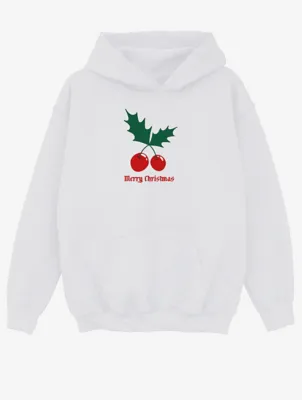 NW2 Christmas Holly Cherries Kids White Hoodie | Kids | George at ASDA