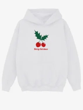 NW2 Christmas Holly Cherries Kids White Hoodie | Kids | George at ASDA