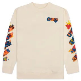 Off White/Orange Kids Together Crewneck