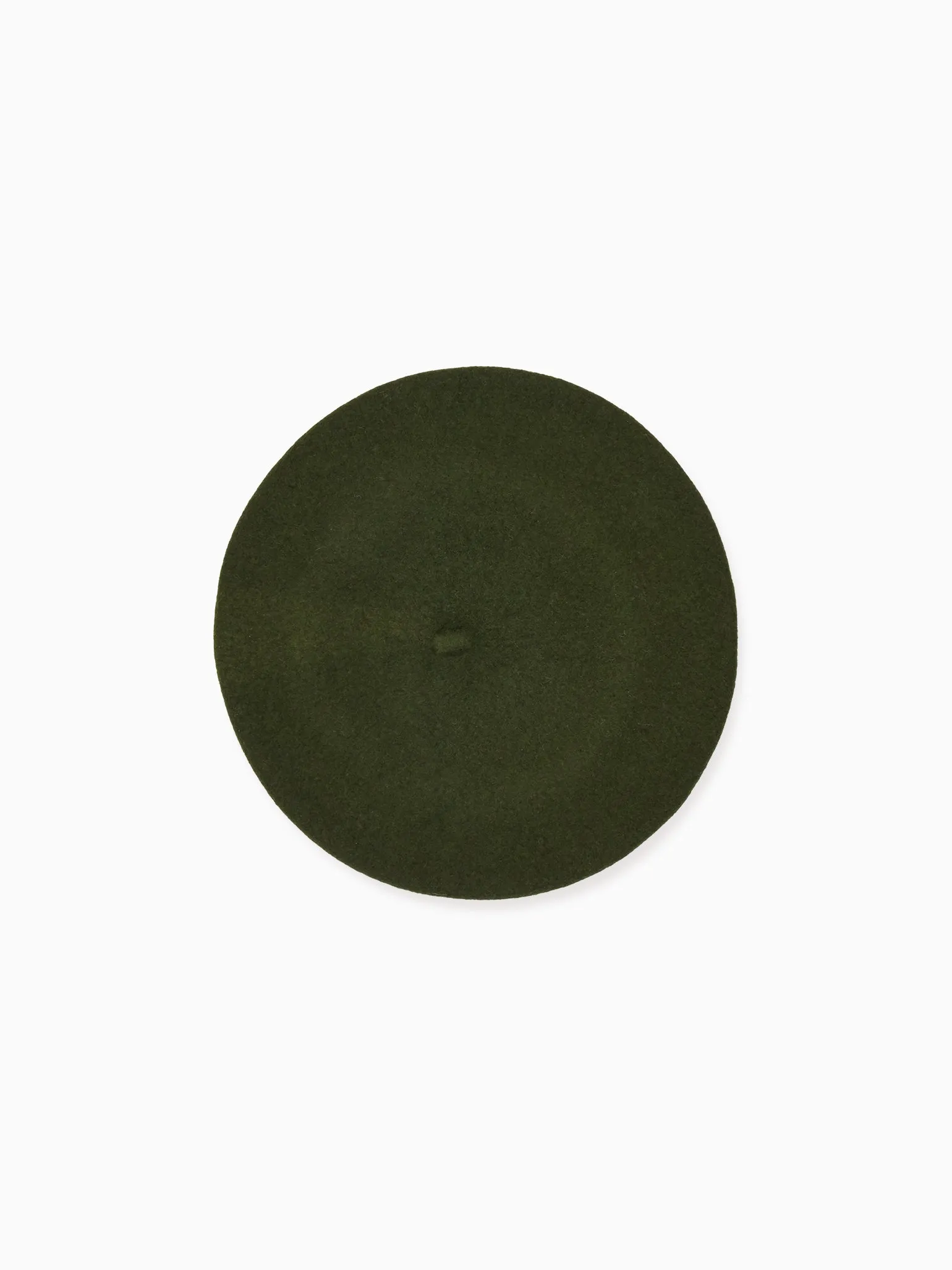 Olive Green Kids Wool Beret