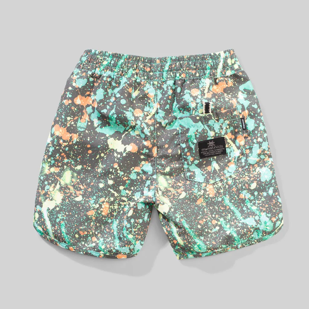 Crazykid Boardshort - Olivine Splatter