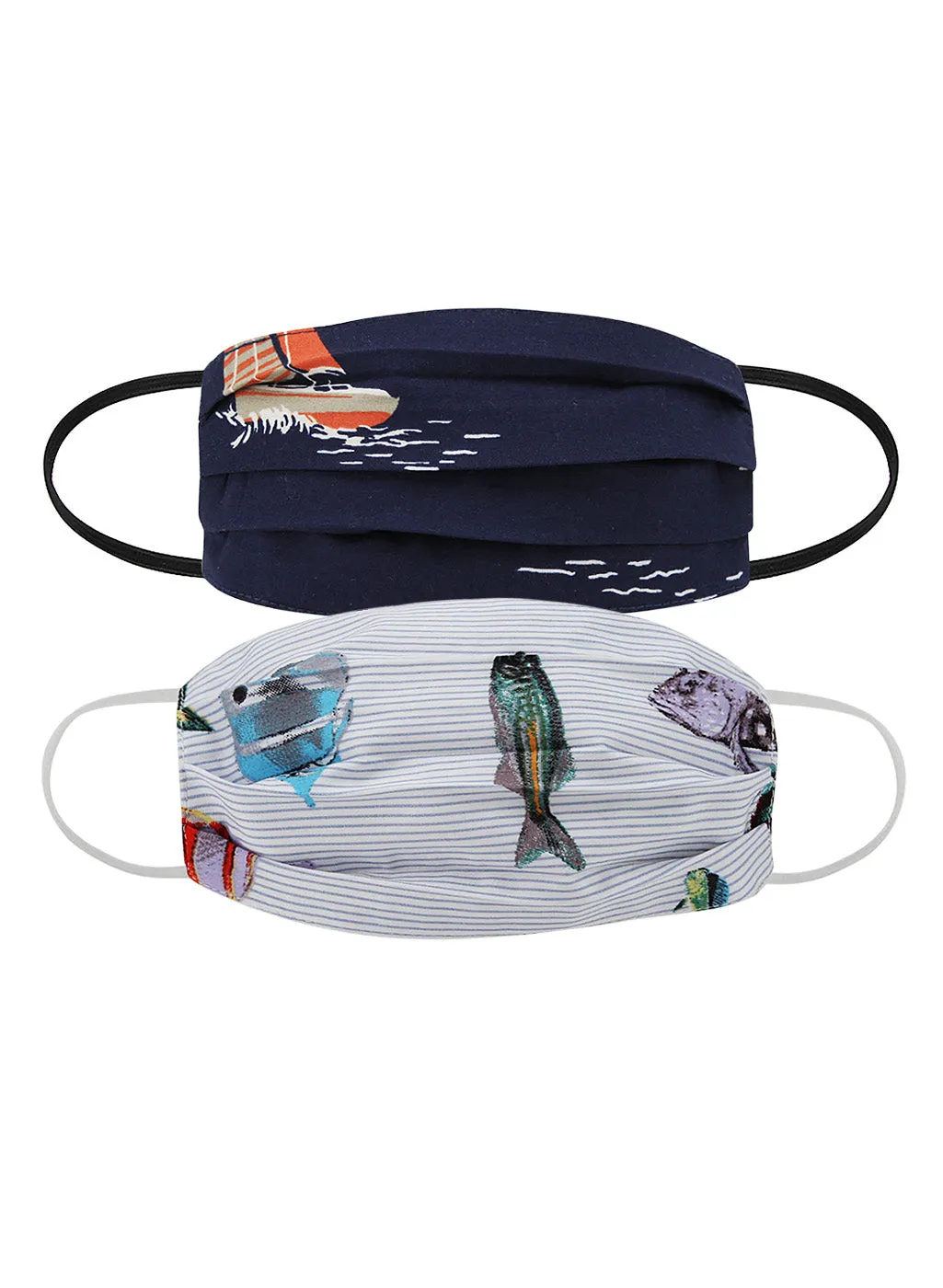 Marine Print Kids Face Mask Combo Of 2