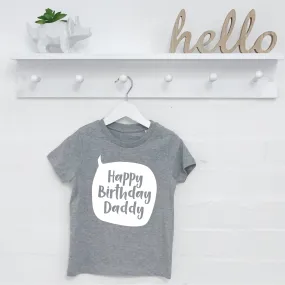 Personalised Happy Birthday Speech Bubble Kids T Shirt