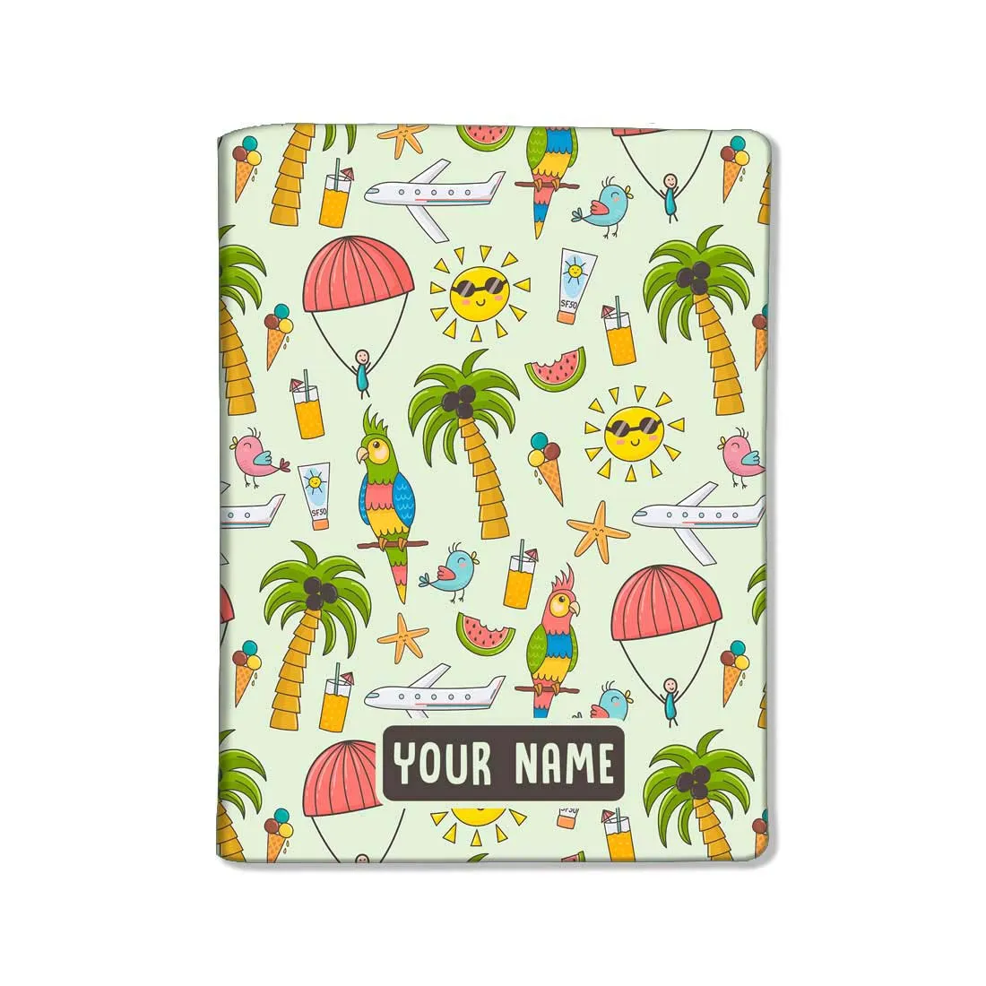 Personalised Passport Cover Baggage Tag Set for Kids - Summer Adventure