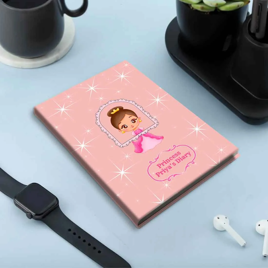 Personalized Name on Diary for Kids - Cute Printed Small Diaries