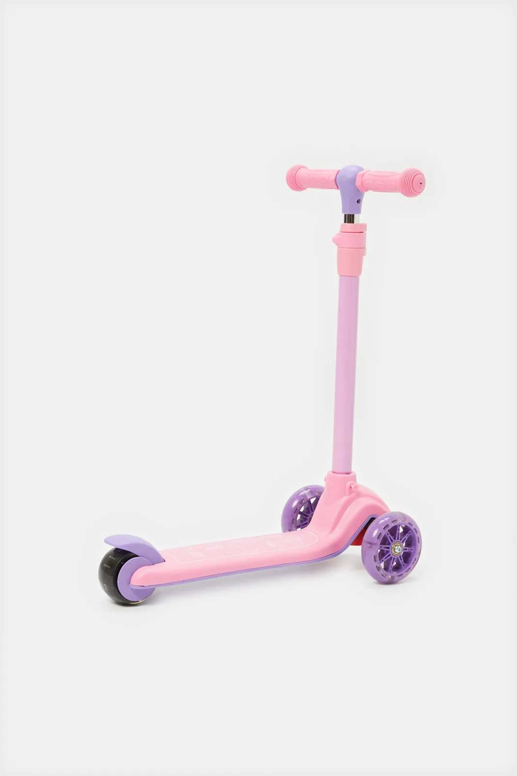 Pink Kids Push Scooter With Adjustable Height