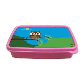 Plastic Lunch Box Snacks for School Kids Girls Tiffin Organizer - Night Owl