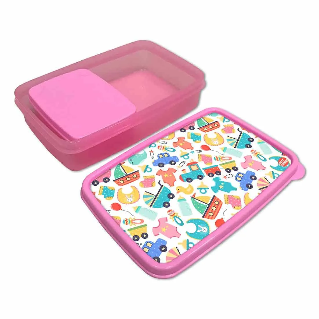 Plastic Snacks Serving Box With Small Container for School Kids Girls - Toy