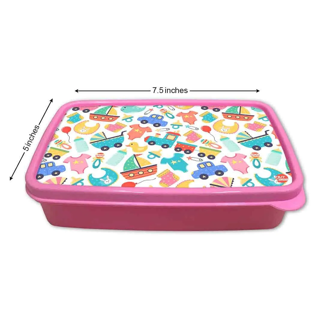 Plastic Snacks Serving Box With Small Container for School Kids Girls - Toy