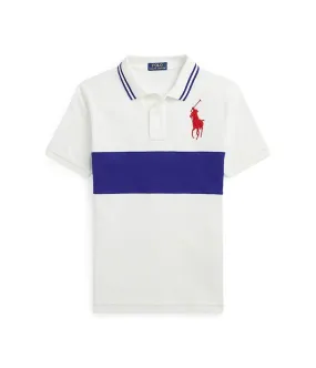 Polo Ralph Lauren Kids Big Pony Color-Blocked Mesh Polo Shirt (Big Kids)