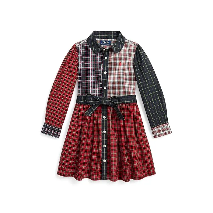 Polo Ralph Lauren Kids Plaid Cotton Fun Shirtdress (Toddler/Little Kids)