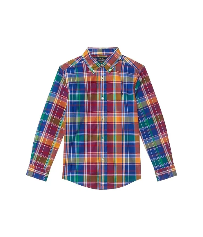 Polo Ralph Lauren Kids Plaid Cotton Poplin Shirt (Toddler/Little Kids)