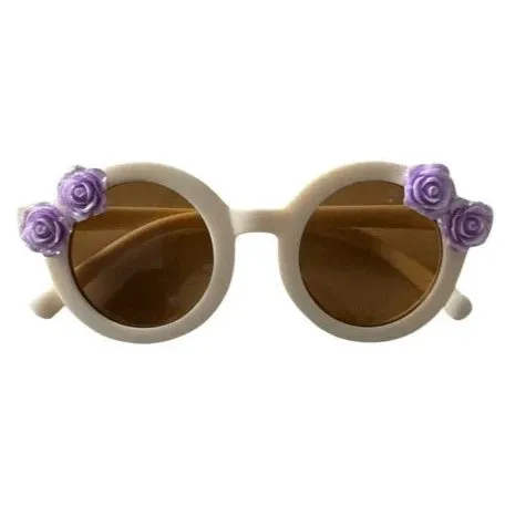 Purple Roses Alina Round Sunglasses