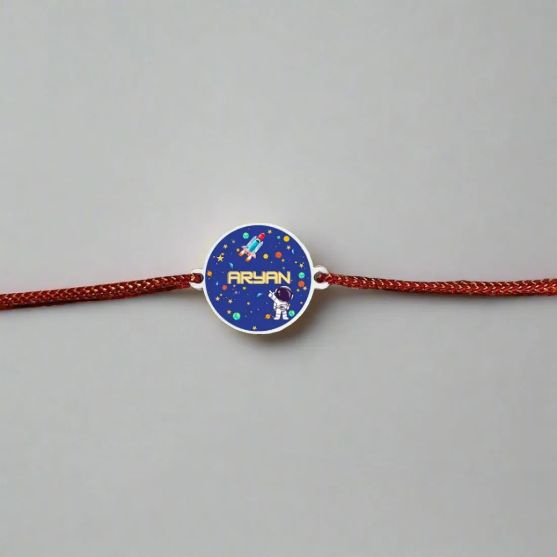 Rakhi for Little Brother Kids Gifts - Space Theme LED Lamp , Personalized Rakhi and Chocolate