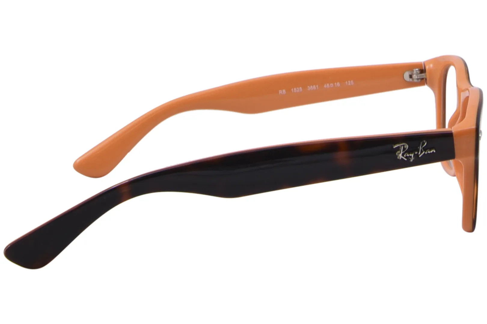 Ray Ban RY1528 3661 Eyeglasses Youth Kids Top Havana/Orange Full Rim 46-16-125