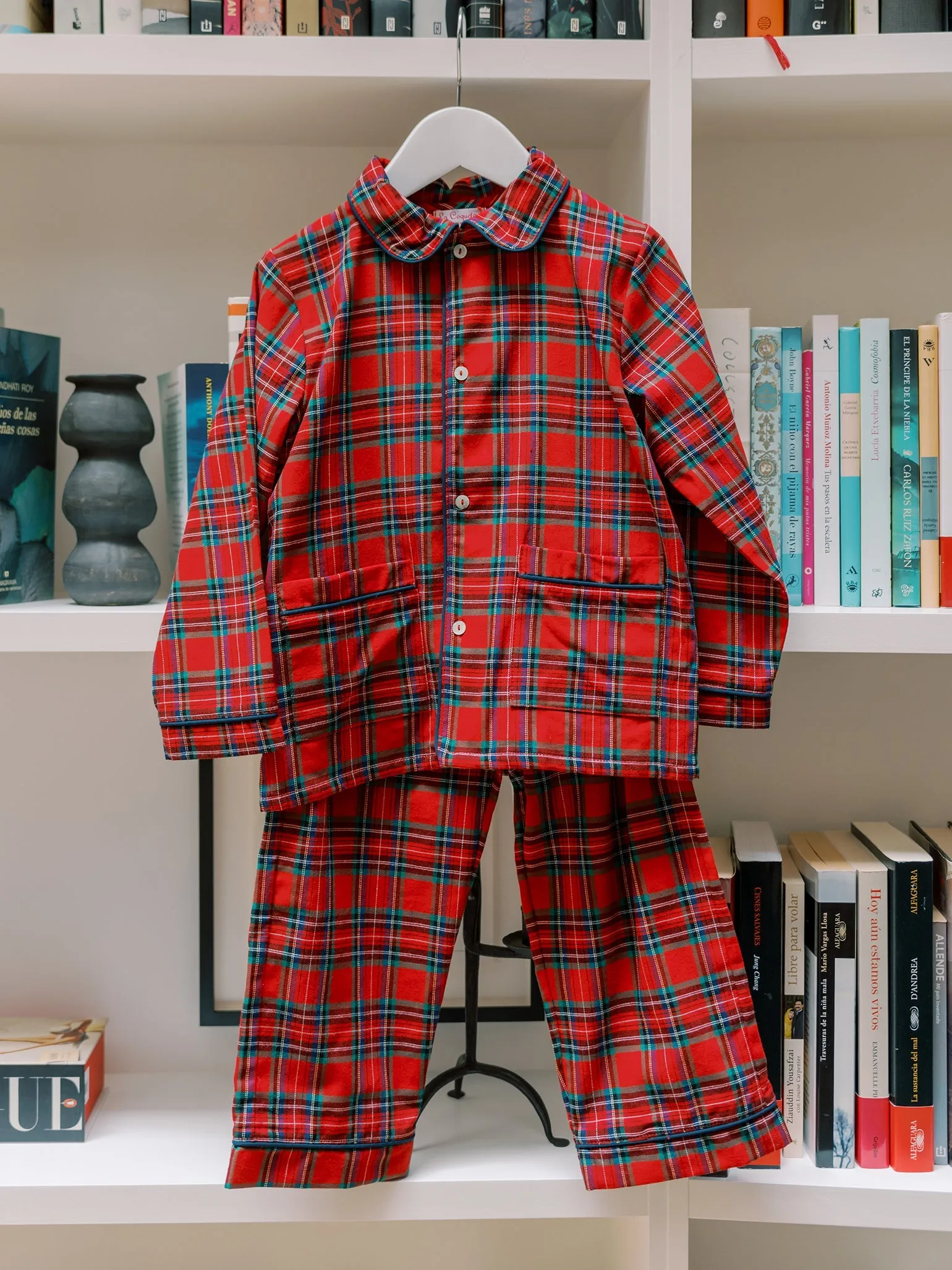 Red Tartan Navidad Kids Pyjamas