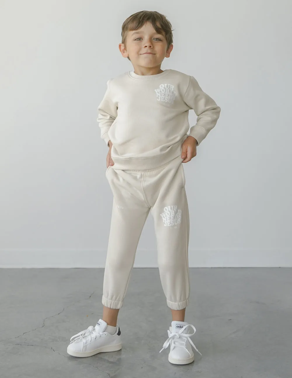 Jesus Beige Children's Sweatpants