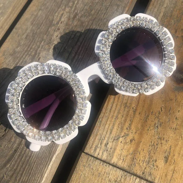 Girls Rhine Stone Sunglasses