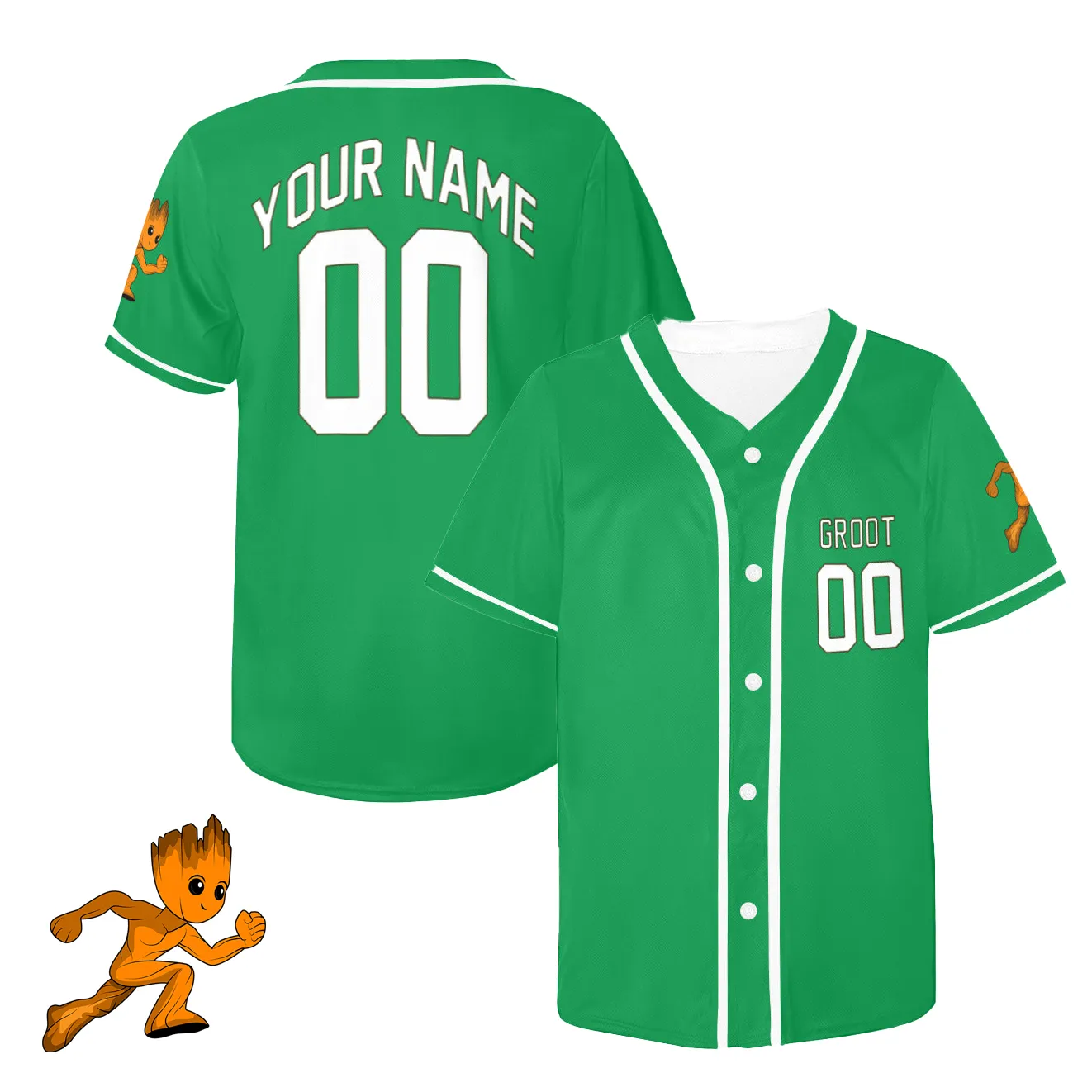 Running Groot Customizable Jersey (Adults And Kids Sizes)