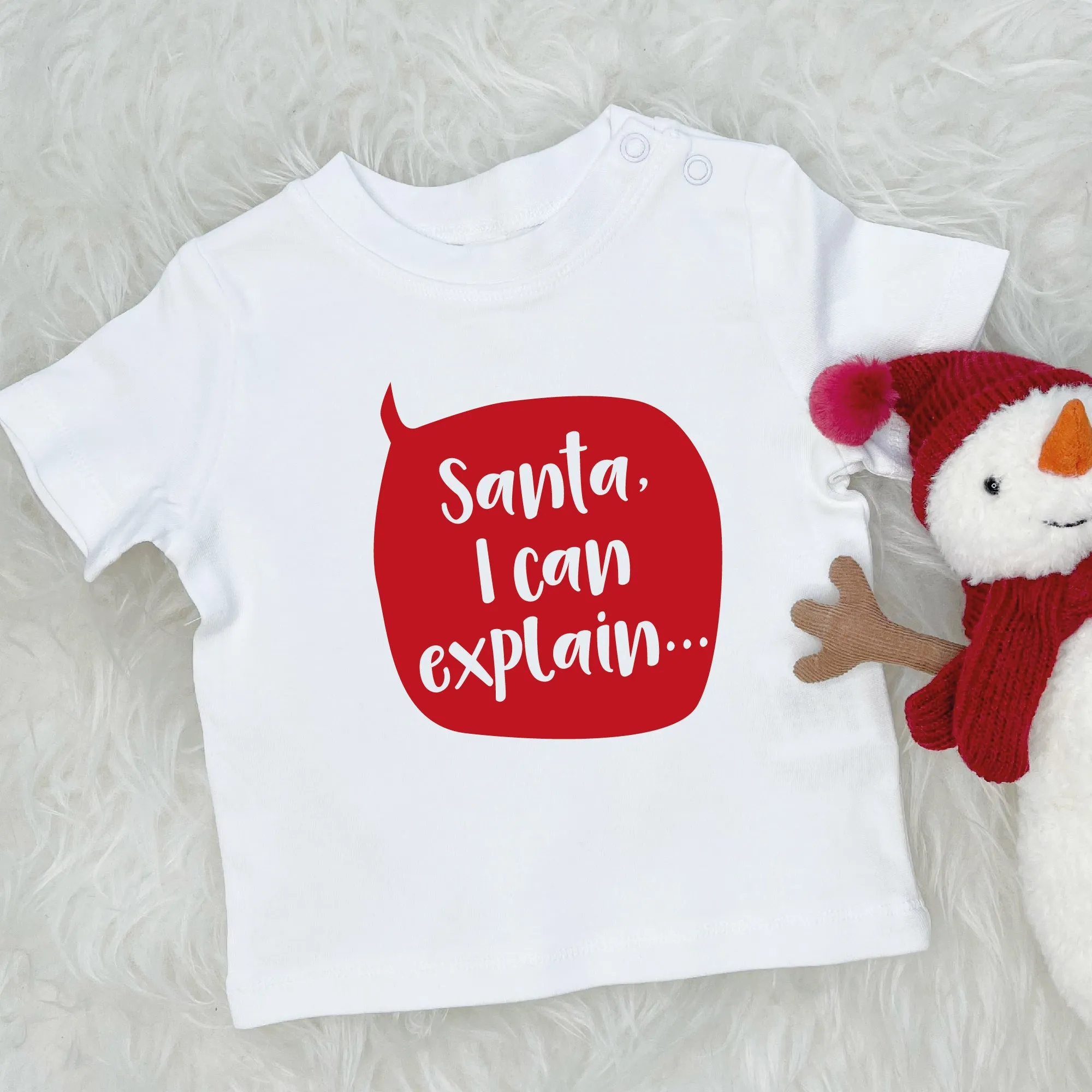 Santa I Can Explain Kids Christmas T Shirt