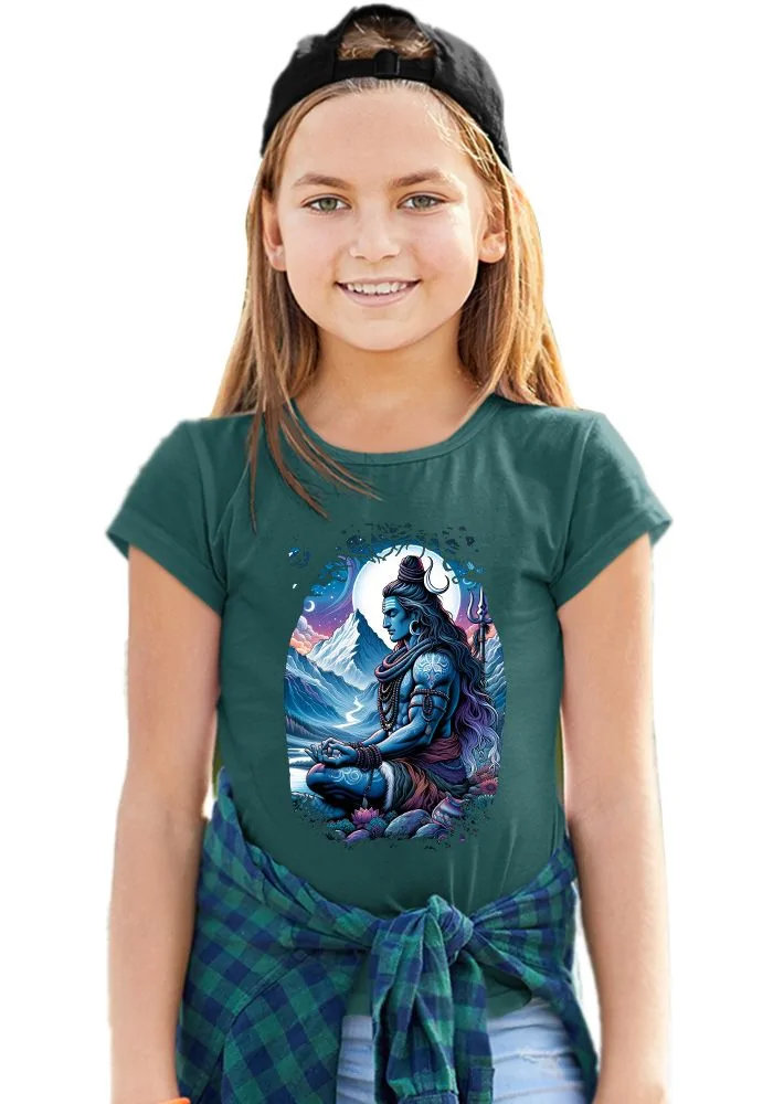 Shiv Dhyan Mudra Senior Kids T-Shirt