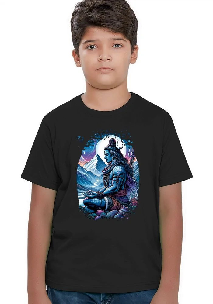 Shiv Dhyan Mudra Senior Kids T-Shirt