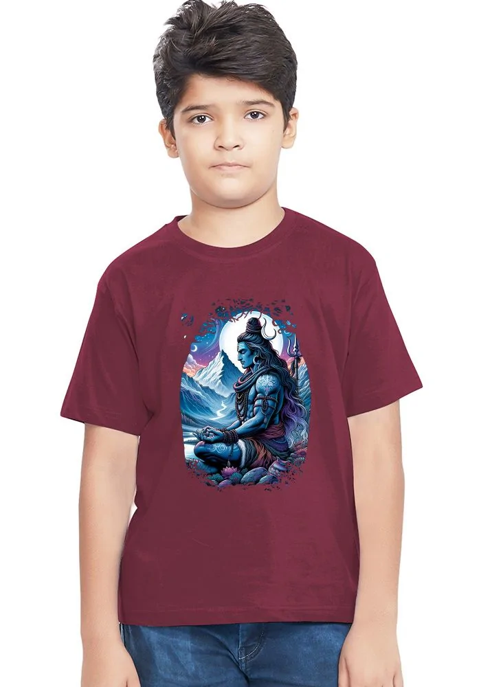 Shiv Dhyan Mudra Senior Kids T-Shirt