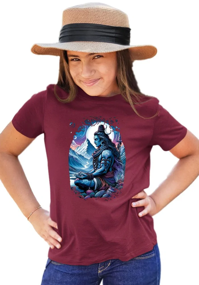 Shiv Dhyan Mudra Senior Kids T-Shirt