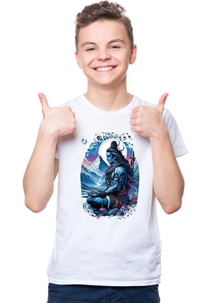 Shiv Dhyan Mudra Senior Kids T-Shirt